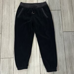 Athleta Black Fleece Joggers Small Cozy Lounge Sweatpants